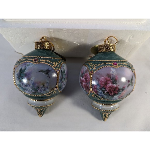 Lena Liu Treasury Of Jeweled Hummingbirds Ornaments Set 7 Bradford Editions 1999 - Picture 5 of 15